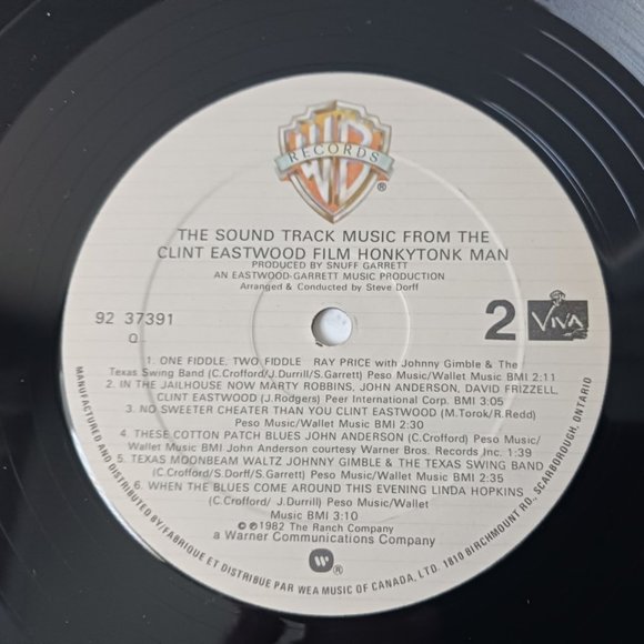 Vintage Clint Eastwood Honkytonk Man Movie Soundtrack vinyl record 1982 … - Picture 10 of 10